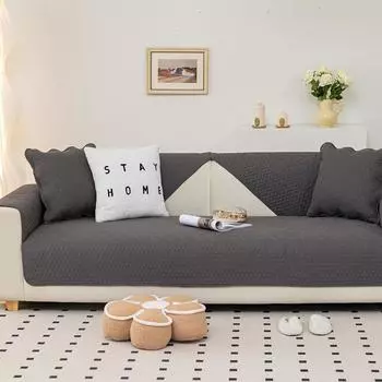Универсальная хлопковая ткань для диванных подушек Four Seasons, современная простая двухсторонняя диванная подушка из чистого хлопка с вышивкой, зимние чехлы для диванов 70*70