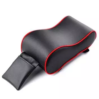 Универсальная искусственная кожа для центральной консоли автомобиля, подлокотник, подушка для сиденья, подушка, поручни красный/чёрный