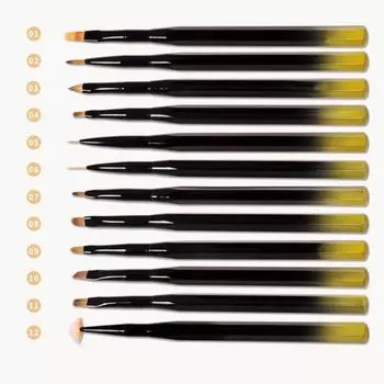 Универсальная изысканная нейлоновая кисточка для дизайна ногтей, удобная ручка, дизайнерская ручка для полировки ногтей для женщин 8