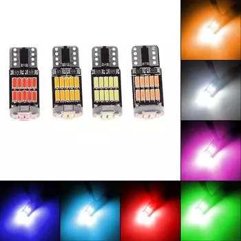 Универсальная карта интерьера автомобиля, купольная сигнальная лампа высокой яркости, 12 В, 2 шт. T10, светодиодные лампы Canbus 6500K, 26 Smd 4014, чип