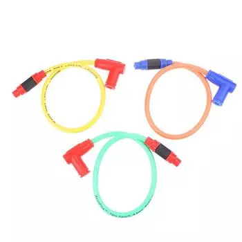 Универсальная катушка зажигания мотоцикла, свеча зажигания, иридиевый силовой кабель для мотоцикла, картинга, квадроцикла, скутера, мопеда жёлтый