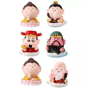 Универсальная китайская мифологическая фигурка из смолы, украшение для приборной панели автомобиля, украшение для дома, очаровательный декор по фен-шуй для спальни 4cmx4cmx4.8cm