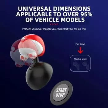 Универсальная кнопка запуска автомобиля с наклейкой-наклейкой в один клик, все инструменты для модификации кнопки запуска автомобиля в один клик в стиле клюшки для мяча