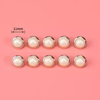 Универсальная круглая рубашка с жемчужными пуговицами, топ с пуговицами, кардиган, рубашка, нежные пуговицы, женская одежда, украшение 15 #10 pcs [11mm]
