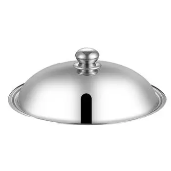 Универсальная крышка для кастрюли из нержавеющей стали 28/30/32 см Замена крышки для сковороды Крышка для вока Отель 28cm-Steel handle