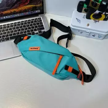 Универсальная легкая однотонная нейлоновая сумка на молнии для пары, простая модная сумка через плечо на одно плечо