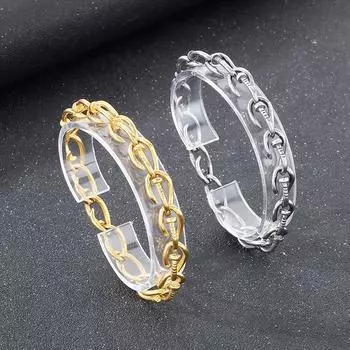 Универсальная личность, колючие украшения для ногтей, панк-стиль ретро 10 мм квадратный ивовый гвоздь из нержавеющей стали мужской браслет