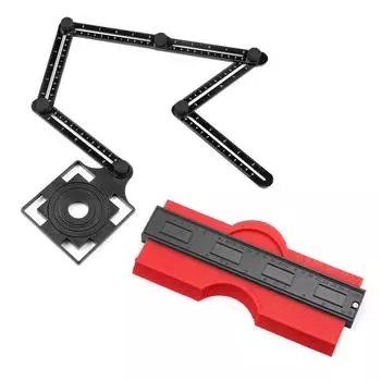 Универсальная линейка и инструмент для дублирования контуров. 6-сторонний многоугольный измерительный инструмент. 10-дюймовый профиль. 10in