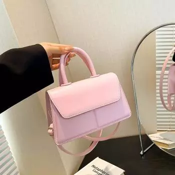 Универсальная маленькая сумка женская сумка 2025 новая высококачественная фактурная маленькая квадратная сумка сумка-мессенджер чёрный