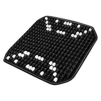 Универсальная массажная съемная подушка для автомобильного сиденья, Нескользящая деревянная подушка для сиденья автомобиля с бусинами для офиса чёрный