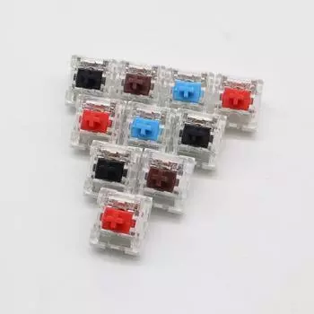 Универсальная механическая клавиатура Jixian с 3-контактными линейными переключателями синего, красного, чайного и черного цветов Tea Axis