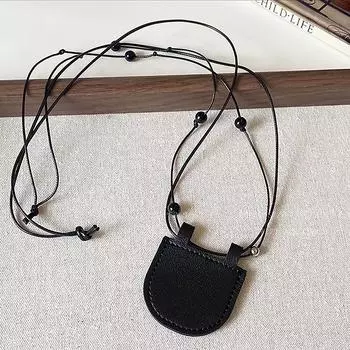 Универсальная мини-сумка-полумесяц, регулируемое ожерелье для женщин и девочек, модная персонализированная маленькая сумка, кулон, цепочка для свитера, подарки A4