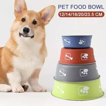 Универсальная миска для корма для домашних животных из нержавеющей стали, двухслойная, миски и поилки для кошек и собак, кормушки для домашних животных, миска для воды для кошек и собак S 12cm синий