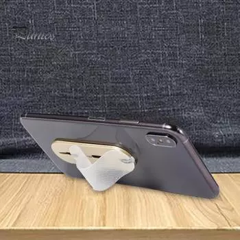 Универсальная многополосная U-образная подставка для мобильного телефона, держатель с кольцом на палец и задней наклейкой для рабочего стола золотистый