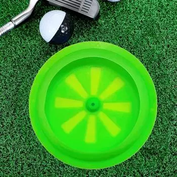 Универсальная многоразовая зеленая чашка с флагом для гольфа, силиконовая тренировочная помощь для гольфа, аксессуары для гольфа зелёный