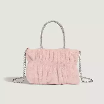 Универсальная модная высококачественная пушистая сумка-облако с цепочкой, плюшевая портативная сумка через плечо