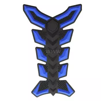 Универсальная мотоциклетная 3D резиновая наклейка для топливного бака, газойля, защитная наклейка синий