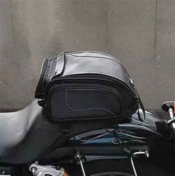 Универсальная мотоциклетная задняя сумка из ПУ кожи, ретро, на сиденье, хвостовая сумка для езды