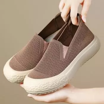 Универсальная мягкая подошва с мягкой поверхностью, туфли для бабушки, ленивые, с одной педалью, повседневная мода, туфли Doudou, плоская повседневная обувь 36