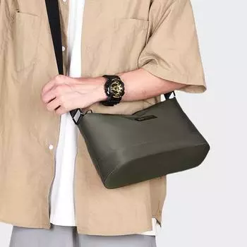 Универсальная мужская сумка через плечо в корейском стиле 2024 года с большим количеством слоев чёрный