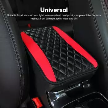 Универсальная накладка на центральную консоль автомобиля, кожаная накладка на консоль автомобиля, аксессуары, прочный протектор, искусственная кожа, удобный чёрный