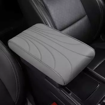 Универсальная накладка на подлокотник из кожи с эффектом памяти - Увеличивающий и защитный чехол Sponge серый