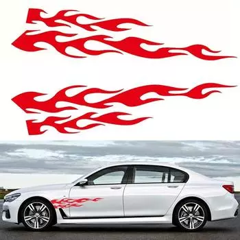 Универсальная наклейка Flame Auto Graphic с большим пылающим кузовом для автомобиля и грузовика