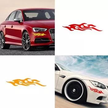 Универсальная наклейка Гладкий автомобильный декор Самоклеящаяся 18cm серебряный