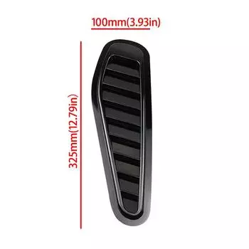 Универсальная наклейка на автомобильную накладку из АБС-пластика, поддельный воздухозаборник, наклейка на капот автомобиля, наклейка на капот, наклейка на кузов автомобиля, наклейка на автомобильные жабры в виде акулы чёрный