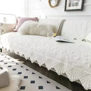 Универсальная Нескользящая хлопковая подушка из хлопчатобумажной ткани, чехол для дивана, одноцветная подушка для дивана в ретро американском стиле, все сезоны 70x70cm