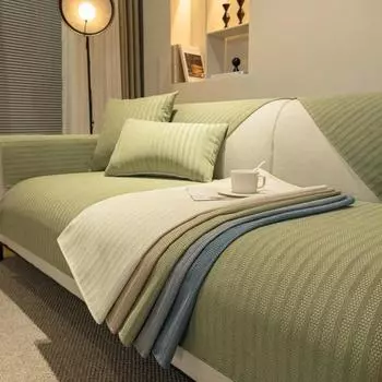 Универсальная нескользящая полосатая диванная подушка, простая эластичная мягкая подушка под подлокотник, спинка сиденья, коврик для полотенец, весна 1/2/3, новый современный 70x70