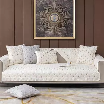 Универсальная новая хлопковая подушка для дивана Four Seasons, сплошная цветная диванная подушка из хлопковой оболочки, пылезащитный чехол для дивана, задняя крышка, полотенце 70*70