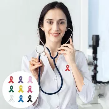 Универсальная октябрьская брошь, женская брошь с надписью «Grand Awareness», модные элегантные аксессуары, ленточная железная булавка на лацкан, октябрьская булавка, элегантная ленточная булавка на грудь One Size чёрный