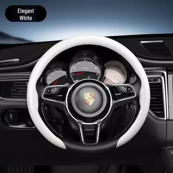 Универсальная оплетка на руль с рисунком под карбон: Нескользящий, Влагоотводящий, Дышащий, Всесезонный Чехол для Спортивного Автомобиля 38 cm