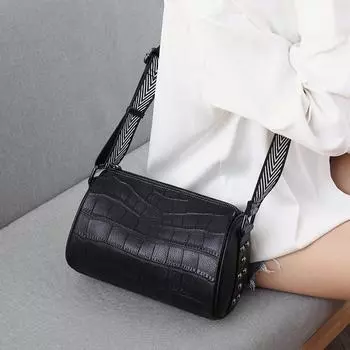 Универсальная осенне-зимняя новая модная кожаная сумка через плечо, модная повседневная сумка через плечо с широким ремнем