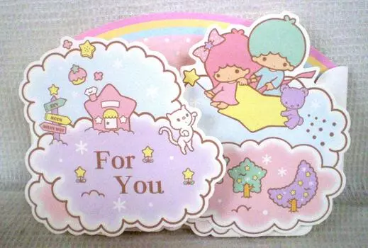 Универсальная открытка Twin Star Rainbow and Clouds and For You 42-3