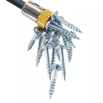 Универсальная отвертка с магнитным кольцом 1/4” Универсальная металлическая отвертка Сверло с магнитным кольцом Хвостовик с антикоррозионным мощным кольцом