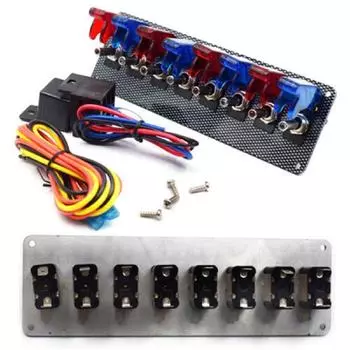 Универсальная панель переключателя зажигания для гоночных автомобилей 12 В, комплект кнопок автоматического запуска двигателя, красная и синяя светодиодная панель переключателей