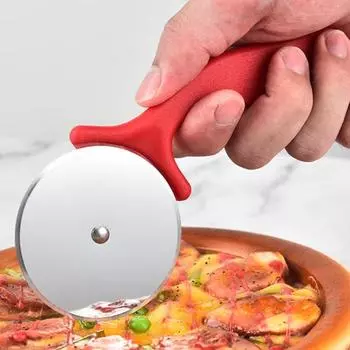 Универсальная пластиковая ручка для резки, универсальный инструмент для резки печенья и торта, роликовый резак для блинов, кухонные принадлежности, нож для пиццы синий