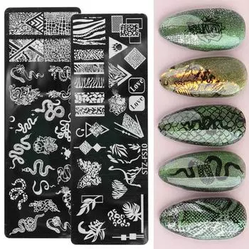 Универсальная пластина для переноса ногтей, украшения для ногтей, креативная, устойчивая к ржавчине, легко чистится 6