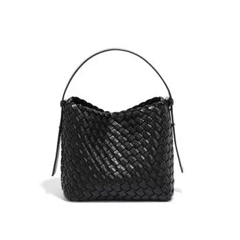 Универсальная плетеная сумка-ведро, вместительный комплект из двух предметов, корзина для овощей, сумка для мамы, дамская сумочка, женская сумка на одно плечо подмышкой