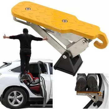 Универсальная подходящая педаль для автомобильной двери, нескользящая конструкция, прочная устойчивая несущая конструкция оранжевый