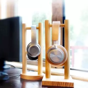 Универсальная подставка для наушников из цельного дерева в минималистском стиле, настольная вешалка, подставка для наушников
