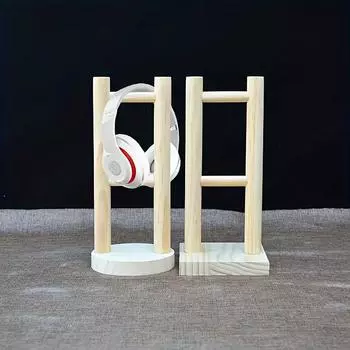 Универсальная подставка для наушников из цельного дерева в минималистском стиле, настольная вешалка, подставка для наушников