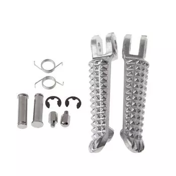 Универсальная подставка для ног для мотоцикла Man Street, подножка для скутера, педаль для мотокроссового мотоцикла, совместимая с Yamaha YZF R1 R6 R6S серебряный