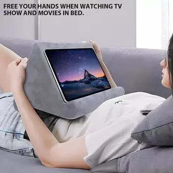 Универсальная подставка для планшета для чтения, которую можно складывать под разными углами для чтения с планшета. 1pc серый
