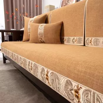 Универсальная подушка для дивана Four Seasons, новый чехол для дивана в китайском стиле из массива дерева, тканевый коврик, нескользящий чехол на седло из палисандра, деревянный 70*70cm