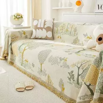 Универсальная подушка для дивана Four Seasons, новый универсальный чехол для дивана из синели, ткань, полотенце, полное покрытие, подушка с защитой от царапин и кошек 180-130cm