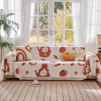 Универсальная подушка для дивана Four Seasons, простой мультяшный чехол для дивана, полотенце, ткань, Нескользящий чехол для дивана, пылезащитное одеяло для гостиной 130*180