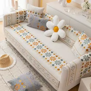 Универсальная подушка для дивана Four Seasons из синели и жаккарда Poxi, современная простая нескользящая подушка для дивана, полотенце 70*70